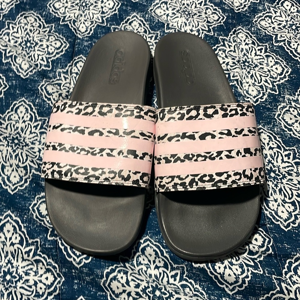 Pink and Gray cheetah print ADIDAS size 10
